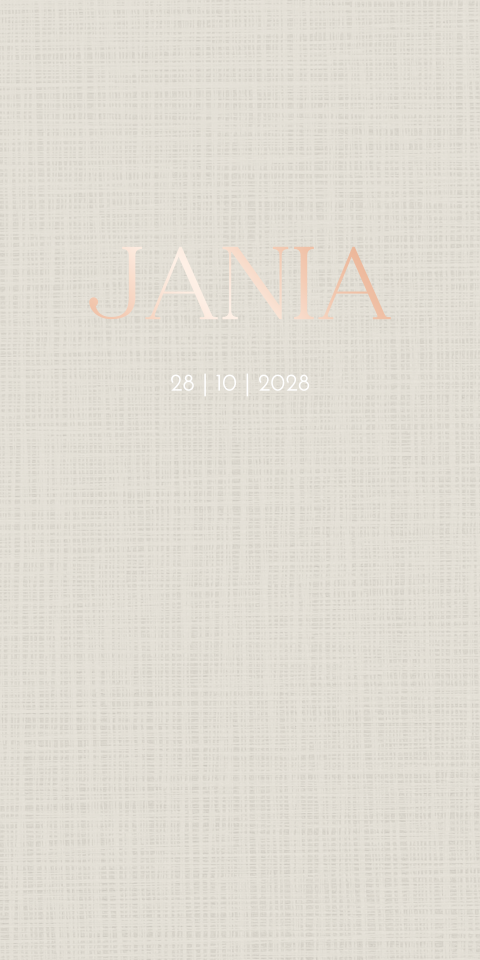 Geboortekaartje Meisje Beige Linnen